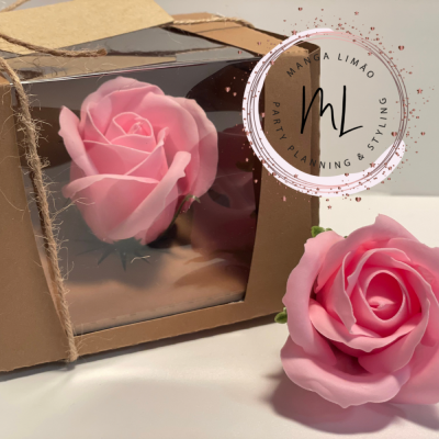 Botão de rosa em sabão