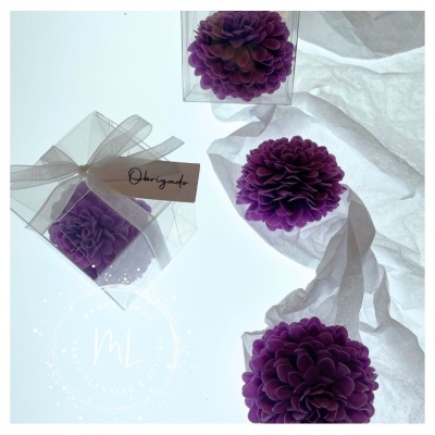 Vela de Sabão em Forma de Flor – Lembrança Perfumada para Festas e Eventos