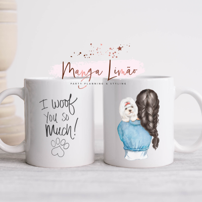Caneca Menina com Cão
