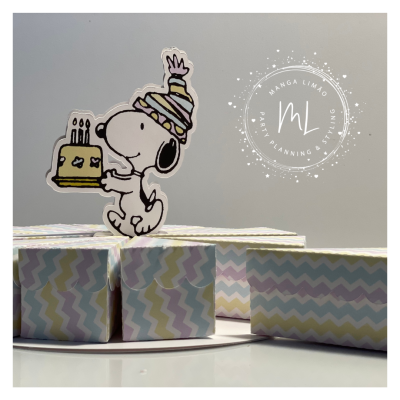 Bolo Falso Snoopy tons Pastel