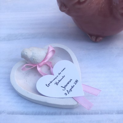 Prato Coração com Passarinho