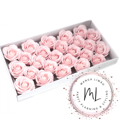Botão de rosa em sabão Grande ( Cor de Rosa )