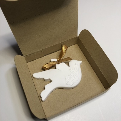 Pomba Perfumada em Gesso | Lembrança Personalizável