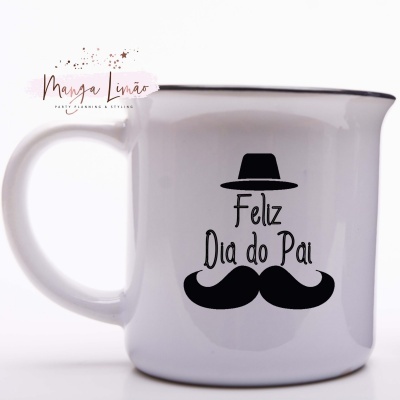 Caneca 'Feliz dia do Pai' mais Postal