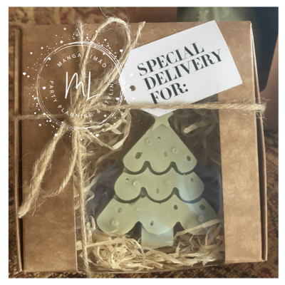 Vela decorativa em forma de arvore de natal