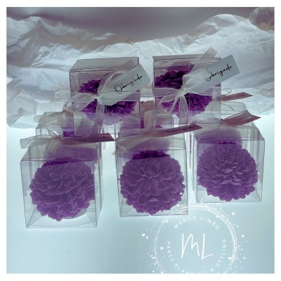 Vela de Sabão em Forma de Flor – Lembrança Perfumada para Festas e Eventos