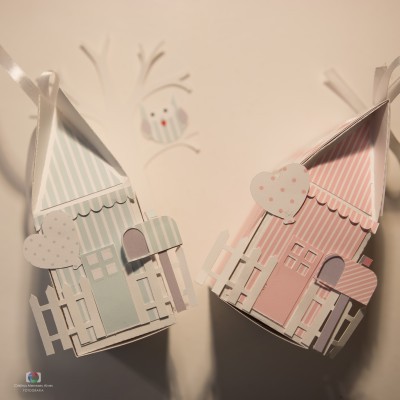 Caixa em forma de casa pack 5 unidades