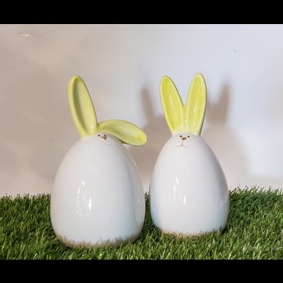 Conjunto Coelhos de Ceramica