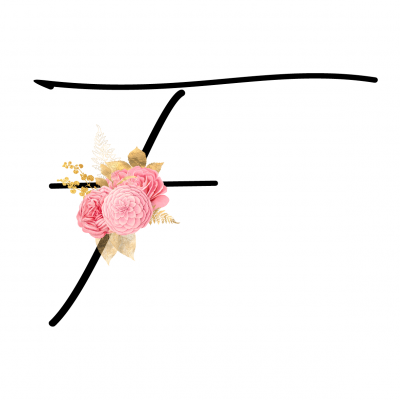 Caneca Monograma Flor Rosa