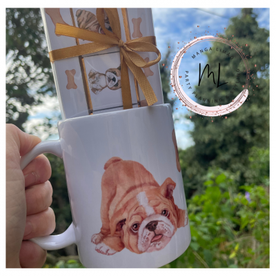 Pack Caneca Bulldog Inglês + Caixa de 4 Napolitanas