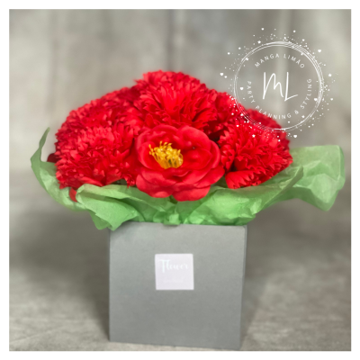 Bouquet de flores de sabão - Vermelho