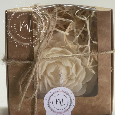 Vela Peónia Branca aroma a Alfazema