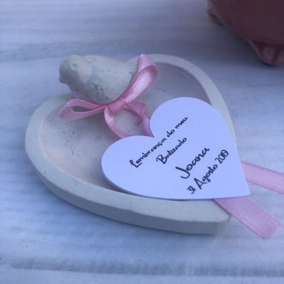 Prato Coração com Passarinho