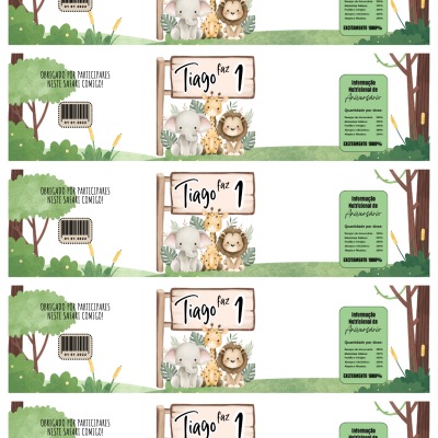 Rótulos Digitais Personalizados para Garrafas de Água