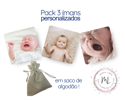 Pack de 3 Ímanes Personalizados com Foto – Quadrados 5x5cm em Saco de Algodão Pack de 3 Ímanes Personalizados com Foto – Quadrados 5x5cm em Saco de Algodão