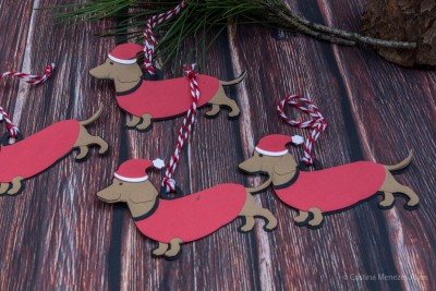 Cão Pai Natal - Etiqueta