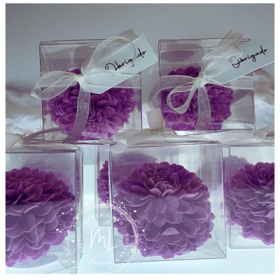 Vela de Sabão em Forma de Flor – Lembrança Perfumada para Festas e Eventos