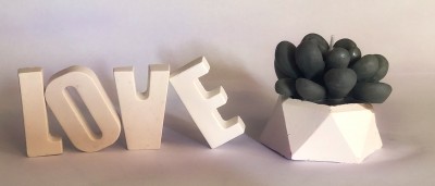 Vela Suculenta em base de gesso