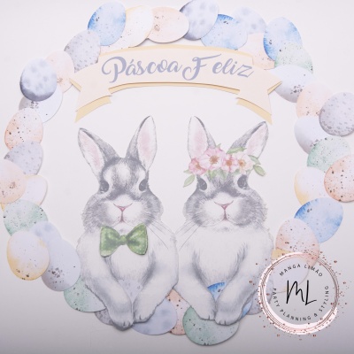 Coroa Páscoa Feliz