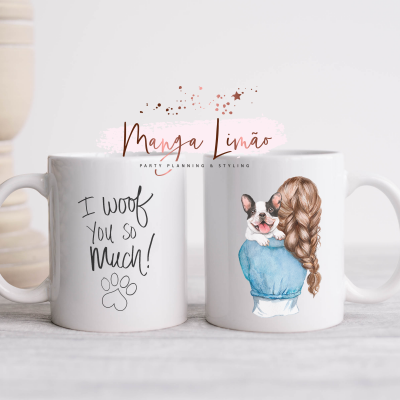 Caneca Menina com Cão Caneca Menina com Cão