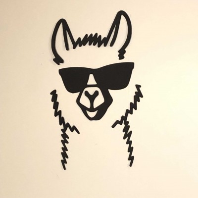 Painel Lhama ( Lama ) com óculos escuros