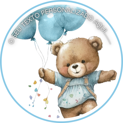 Etiquetas Digitais | Tema Urso Aviador