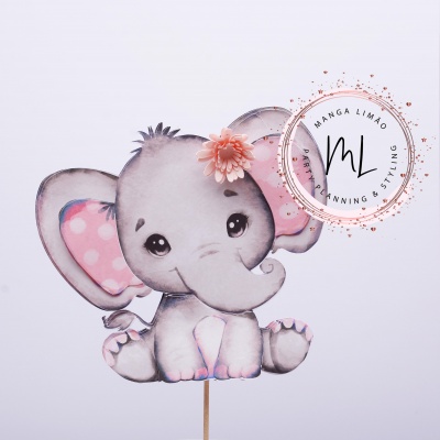 Topo de bolo elefante