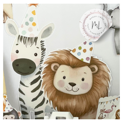 🌿 Festa dos Animais da Selva – Personalizados com muita diversão! 🐒🦁🦓