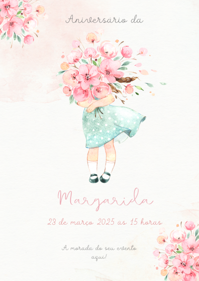 Convite digital Festa Menina