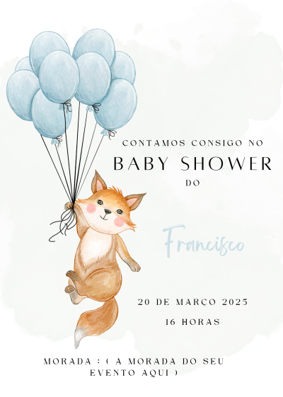 Convite digital para Baby Shower