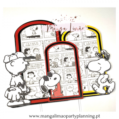 Topo de Bolo Snoopy