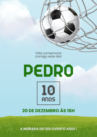 Convite digital 2 a 10 anos