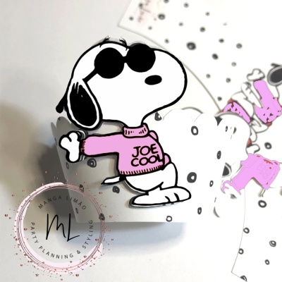 Conjunto 8 cintas de cupcake  do Snoopy