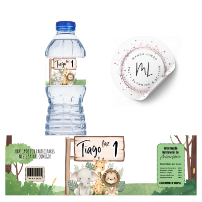 Rótulos Digitais Personalizados para Garrafas de Água Rótulos Digitais Personalizados para Garrafas de Água