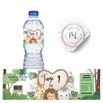 Rótulos Digitais Personalizados para Garrafas de Água Rótulos Digitais Personalizados para Garrafas de Água