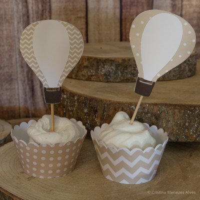 Conjunto cintas + Topos para cupcakes