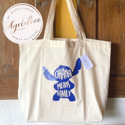 Saco de Pano com Aplicação do Stitch em Vinil | Alternativa Sustentável ao Plástico
