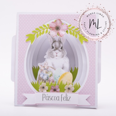 Postal 2 Dimensões 'Páscoa Feliz'