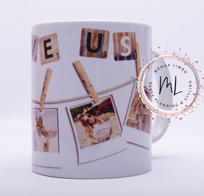 Caneca com Estendal de Fotos Personalizada