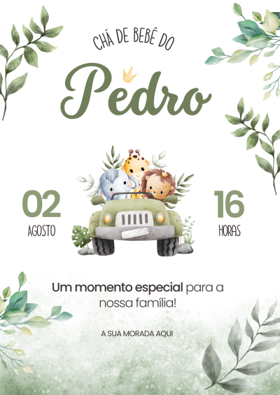 Convite digital para Primeiro Aniversário