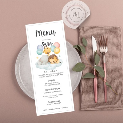 Menus Digitais Personalizados para Festa Infantil Menus Digitais Personalizados para Festa Infantil