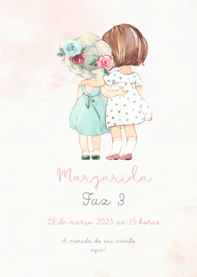 Convite digital Festa Menina