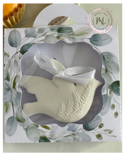 Pomba em gesso perfumado - Colecação Eucalipto