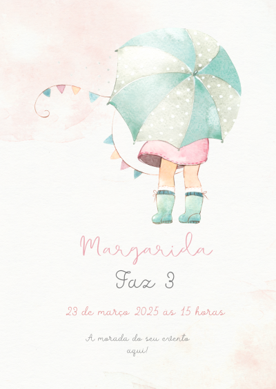 Convite digital Menina