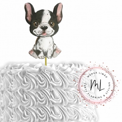 Topo de Bolo Boston Terrier