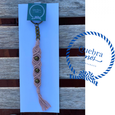 Porta chaves em macramé