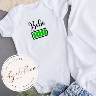 Body Bebé 'Bateria Cheia'