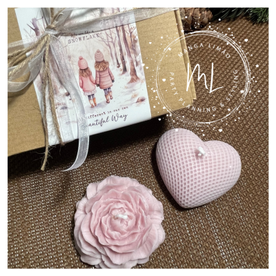 Pack oferta com 2 velas rosa bebé