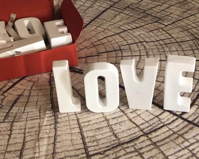 Letras em gesso perfumado Letras em gesso perfumado