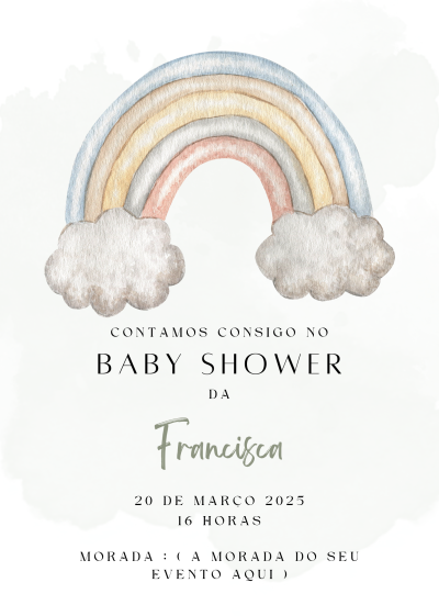 Convite digital para Baby Shower
